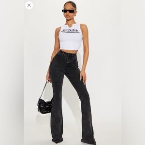 Women's Charcoal Flare Jeans